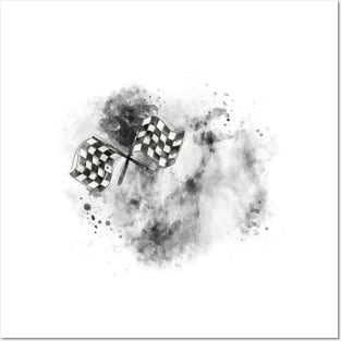 Racing .Checkered flag Posters and Art